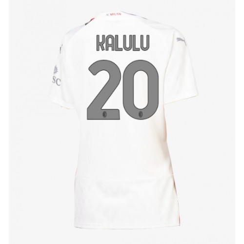 Fotbalové Dres AC Milan Pierre Kalulu #20 Dámské Venkovní 2023-24 Krátký Rukáv